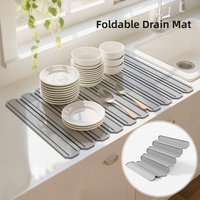 Tapis de drainage en silicone pour assiettes, antidérapant, isolant thermique, pour comptoir de cuisine