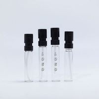 Botol Sampel Parfum Kaca Bening Bulat Kosong Ramah Lingkungan Dapat Didaur Ulang Ukuran 1.5ml 2ml 3ml 5ml dengan Tutup Semprot Mini dan Sablon
