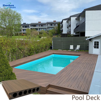 Revêtements de sol pour terrasse et patio extérieurs : planches WPC écologiques, imperméables, co-extrudées, terrasse extérieure WPC 25 mm