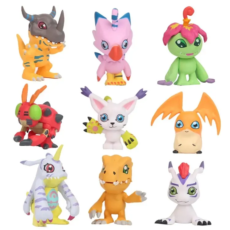 9 adet/grup Gabumon Digimoned macera son evrim şekil Kizuna Piyomon Anime Digimoned Mini Pvc şekil oyuncak seti Agumon