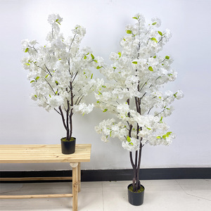 Árbol Artificial de Flores de Cerezo y Melocotón, <span class=keywords><strong>Maceta</strong></span> Rosa Hecha a Mano, Decoración para Bodas al Aire Libre, Hogar, Centro Comercial, Hotel, Escenario - Product Image 3