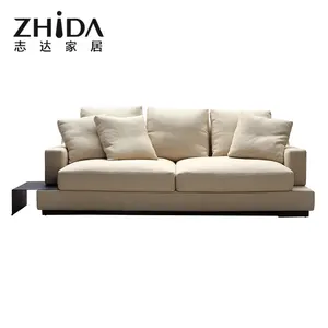 China supplier custom made good quality 2 seater beige fabric sofa for living room