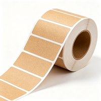 Étiquettes en papier kraft personnalisées Haoxuan, style écologique, autocollants adhésifs, texture naturelle pour les applications d'emballage de produits
