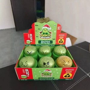 Juguete Antiestrés de Peluche con Forma de Monstruo Verde Navideño Grinch, de PU, con Efecto Luminoso y Rebote Lento, Regalo Unisex - Product Image 3