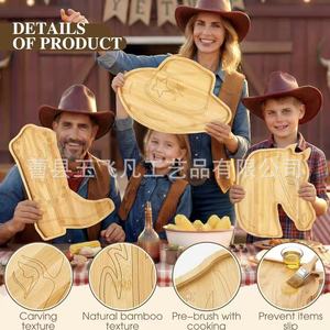 Tabla de Quesos de Bambú de 40cm, Bandeja para Fiestas con Plato para Servir Frutas y Aperitivos, Ideal para Comidas Occidentales - Product Image 3