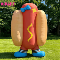 Ballon gonflable en PVC en forme de hot-dog pour la décoration d'entrée de restaurant, modèle de stand alimentaire gonflable personnalisé pour accessoires de scène