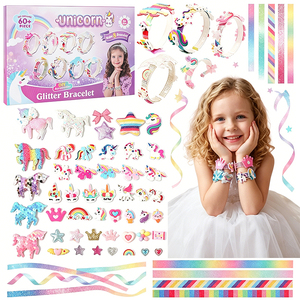 Kit de Diseño de Moda para Niñas, Diademas DIY, Pinzas para el Cabello, Cintas, Accesorios de Mariposas y Flores, Caja de Regalo Lista para Venta al por Menor - Product Image 1