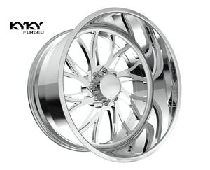 Rines <span class=keywords><strong>de</strong></span> Aluminio Forjado para Camioneta, Diseño Cóncavo, Acabado Pulido, Super Single, 26x14 28x16 30x16 8x180 8x170, con Tapas Centrales Flotantes - Product Image 1