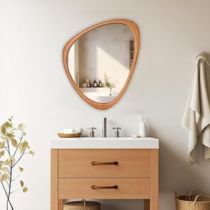 Espejo de Madera para Decoración Moderna de Mediados de Siglo, <span class=keywords><strong>Espejos</strong></span> <span class=keywords><strong>Decorativos</strong></span> para Dormitorio, Sala de Estar, Entrada y Pasillo - Product Image 4