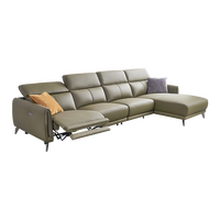 Canapé de cinéma maison électrique en cuir de grande taille avec fauteuil inclinable