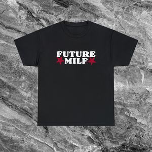 T-shirt Future Milf in cotone nero, divertente maglietta con meme, regalo ironico e sarcastico - Product Image 2
