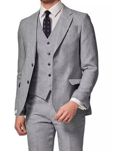 Trajes de <span class=keywords><strong>Hombre</strong></span>, Esmoquin Ajustado de 3 Piezas, Trajes de Novio <span class=keywords><strong>para</strong></span> Boda, Blazer, Trajes de 3 Piezas, Vestido de Poliéster, Traje de Novio - Product Image 4