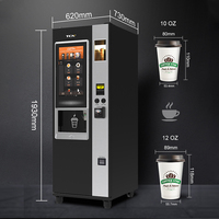 Distributeur automatique de café TCN avec distributeur de grains et de tasses, machine à café double tête pour usage public, vente en gros