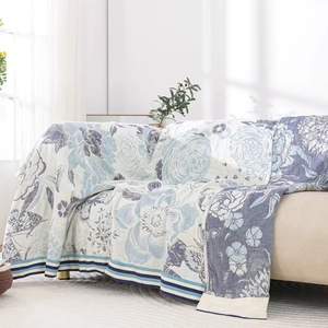 Edredón de toalla de gasa de algodón puro, manta de siesta de oficina de tamaño doble individual transfronterizo, funda de sofá de aire acondicionado, edredón fresco de verano - Product Image 4