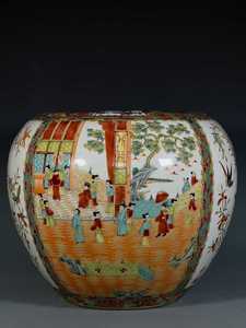 Jarrón <span class=keywords><strong>de</strong></span> Peces/Jardinera/Maceta <span class=keywords><strong>de</strong></span> <span class=keywords><strong>Porcelana</strong></span> <span class=keywords><strong>China</strong></span> Famille Rose, Maceta <span class=keywords><strong>de</strong></span> Cerámica con Paneles <span class=keywords><strong>de</strong></span> Rosas Pintadas a Mano, <span class=keywords><strong>Canton</strong></span>/Medallón <span class=keywords><strong>de</strong></span> Rosas - Product Image 2