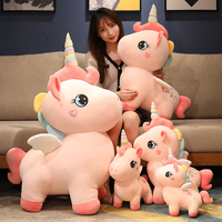 Belle unisexe enfants en peluche poupée douce grande peluche licorne avec sac de taille personnalisée dessin animé mignon arc-en-ciel joli cadeau