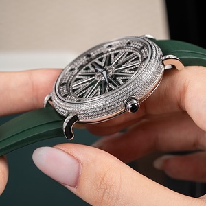 Montre élégante de luxe en quartz pour homme et femme, entièrement sertie de zircons, de diamants et de cristaux de saphir, étanche, pour un usage quotidien - Product Image 3