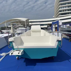 Barco de pesca de fibra de vidrio con consola central de 23 pies/7m, barco fueraborda Panga
