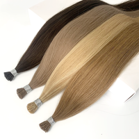 Extensions de cheveux blondes à pointe I, super double drawn, en cheveux humains vierges européens, à micro-anneaux