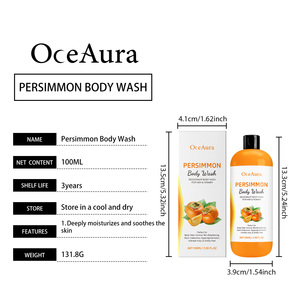 <span class=keywords><strong>Gel</strong></span> <span class=keywords><strong>Douche</strong></span> Moussant Hydratant au Kaki et à la Rose, Éclaircissant et Anti-Odeur, pour Hommes et Femmes - Product Image 3
