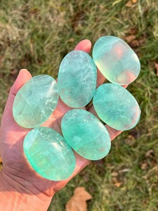 Pierre de palmier en fluorite verte polie en gros, figurine Anka Totem, croix Ansata, art populaire, décoration d'intérieur, cristal de guérison Reiki - Product Image 2