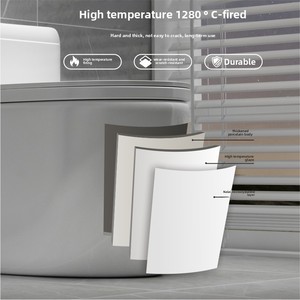 Inodoro Moderno <span class=keywords><strong>de</strong></span> Cerámica Blanca <span class=keywords><strong>de</strong></span> Lujo <span class=keywords><strong>de</strong></span> Una Pieza <span class=keywords><strong>con</strong></span> Doble Descarga y Sifón <span class=keywords><strong>de</strong></span> <span class=keywords><strong>Chorro</strong></span>, Montado en el Suelo para Villas, Hospitales y Baños - Product Image 4