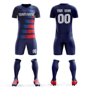 ชุดฝึกซ้อมทีมกีฬา เสื้อฟุตบอลแบบกำหนดเองสำหรับผู้ชาย เสื้อฟุตบอลสั่งทำพร้อมชื่อและหมายเลข ผ้าสแปนเด็กซ์/โพลีเอสเตอร์ แห้งเร็ว - Product Image 1