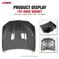 ZESON Capot en fibre de carbone véritable style CS pour BMW Série 5 G30 G38 M5 F90 540i 530i 2017-2023