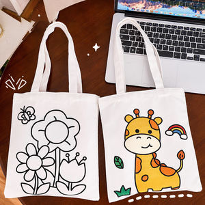 กระเป๋าผ้าใบขนาดเล็กแบบใช้ซ้ำได้พร้อมชุดสีอะคริลิคบอร์ดงานฝีมือ DIY ขนาดเล็กสำหรับวาดรูปและตกแต่ง - Product Image 2