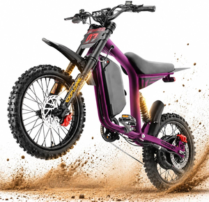 Eahora FT-07 แรงบิด 250 นิวตันเมตร 8V 25AH 50 ไมล์ จักรยานไฟฟ้าวิบากสำหรับผู้ใหญ่ ขับเคลื่อนออฟโรด ยางขนาด 17 นิ้ว ยางใหญ่ ระบบกันสะเทือนเต็มรูปแบบ สีดำ - Product Image 1