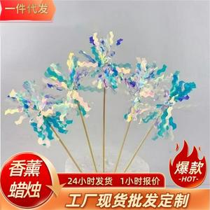 พู่ประดับเค้กพลาสติกรูปดาวสีสันสดใส เทียนวันเกิด แพ็ค 5 ชิ้น - Product Image 5