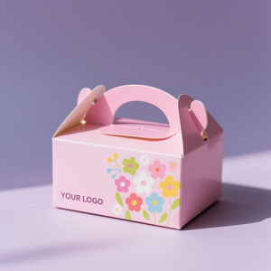 <span class=keywords><strong>Ecopack</strong></span>-Dónut de papel personalizado con asa, caja de embalaje de alimentos para pasteles, caja de panadería, dulces, embalaje de magdalenas - Product Image 3