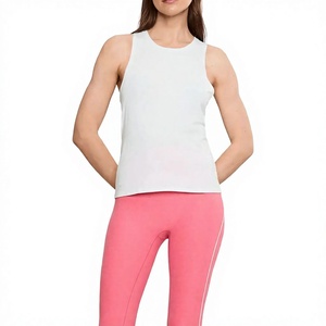 Men's <b>White</b> Sleeveless <b>Tank</b> <b>Top</b> Crew Neck Solid Breathable Knitted 100% Cotton 275 GSM Sporty Casual Wear - Product Image 2
