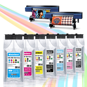 Winnerjet新进口带芯片的生态溶剂墨水袋，适用于罗兰特鲁维斯Tr Tr2 Te Te2 SG2 SG3 VG2 VG3打印机 - Product Image 1