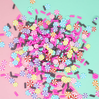 Tranches de pâte polymère à la menthe poivrée 5 mm, faux confettis pour la décoration de résine, les shakers de gobelets, les confettis de table et les garnitures pour slime