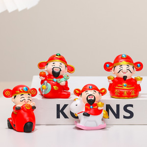 รูปปั้นเทพเจ้าแห่งโชคลาภเรซิ่นของรุ่ยเจี๋ย ของตกแต่งปีใหม่จีน ของตกแต่งบ้าน สำนักงาน โต๊ะทำงาน ของขวัญ - Product Image 1
