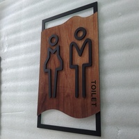 Plaques de porte de toilettes 20*35cm, autocollants pour toilettes, panneau de porte de salle de bain en acrylique, panneau de porte de toilettes pour hommes et femmes
