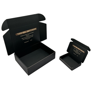 Cajas de Cartón para Envíos Personalizadas, Cajas de Embalaje de Papel Corrugado con Flauta <span class=keywords><strong>E</strong></span>/<span class=keywords><strong>F</strong></span>/B/A/C/Ab, Cajas de Envío Negras para el Mercado de Productos para la Salud - Product Image 1