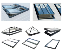 Fenêtres de toit en verre trempé en aluminium de haute qualité, résistantes au vent, pour les maisons résidentielles extérieures