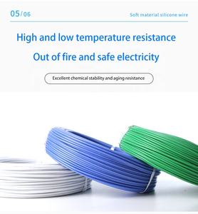 سلك سيليكون مطاطي عالي الحرارة للبيع بالجملة 10 12 16 18 20 22 24 26 28 30 awg AGR سلك وكابل - Product Image 5