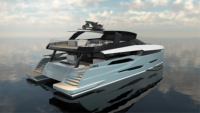 Yacht de sport de luxe en aluminium soudé ZM 23,92 m avec console centrale pour la pêche et la navigation, moteur hors-bord