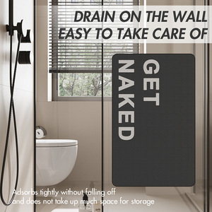 Alfombra antideslizante para baño, rectangular, de color sólido, con ventosas de PVC, para ducha, diseño minimalista - Product Image 5