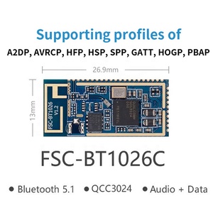 Feasycom estéreo Qualcomm QCC3024 inalámbrico pequeño Chip <span class=keywords><strong>Bluetooth</strong></span> 5,1 MÓDULO DE <span class=keywords><strong>Audio</strong></span> receptor de modo Dual para REPRODUCTOR DE <span class=keywords><strong>Audio</strong></span> - Product Image 2