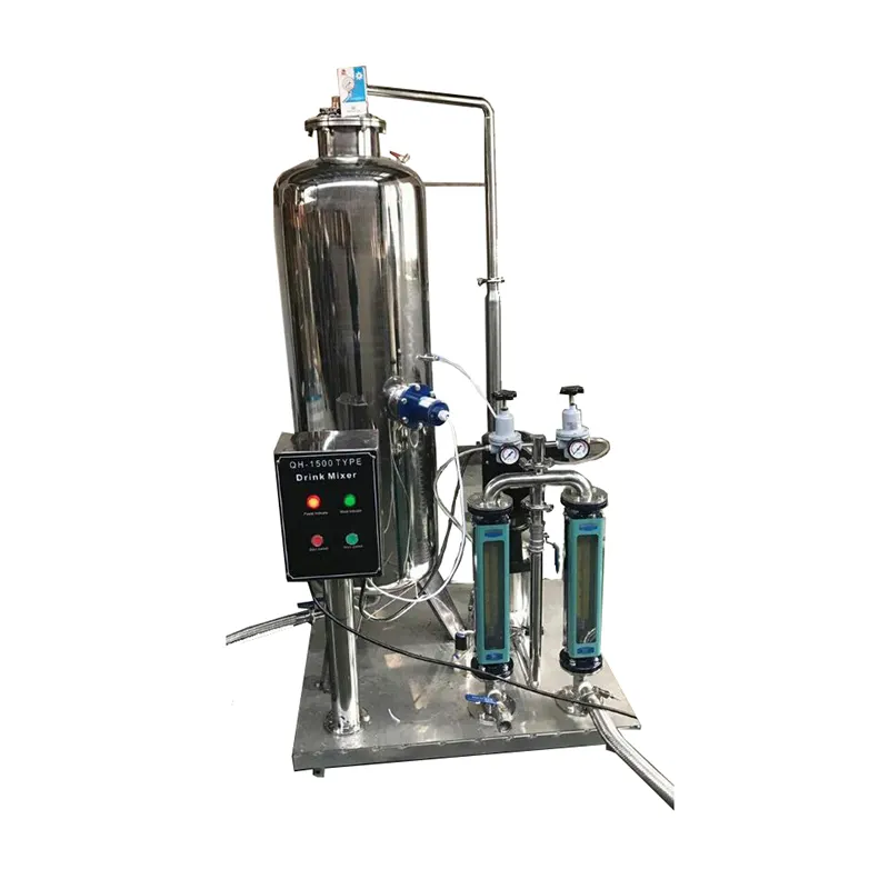 small scale carbonated soft drink CO2 mixer mixing machine