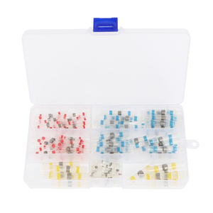 120PCS waterproof heat shrink tubing solder ring intermediate terminal 30 white+40 red+40 blue+10 yellow a total of 120 boxes - Product Image 1