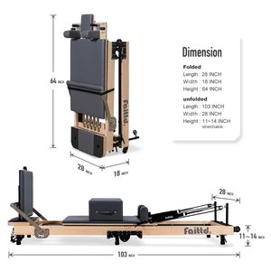 Machine de <span class=keywords><strong>Pilates</strong></span> Reformer pliable avec vidéo de <span class=keywords><strong>Pilates</strong></span> quotidienne - Product Image 3