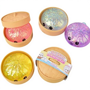 Simpatici panini al vapore grandi e morbidi con malto, 8,5 cm, giocattoli morbidi a forma di dumpling per bambini e adulti, regali divertenti da schiacciare - Product Image 1
