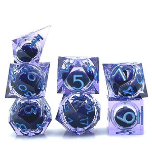 Venta Directa de Fábrica, Juego de Dados Poliédricos <span class=keywords><strong>RPG</strong></span> D4-D20 con Logotipo Personalizado, Ojos de Dragón, Bordes Afilados, Material de Resina para Juegos de D&D - Product Image 3