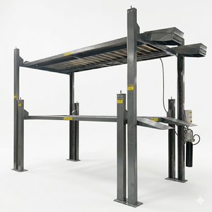 Elevador de Estacionamiento de Cuatro Postes de Triple Plataforma de Alta Resistencia con Accionamiento Hidráulico, Etiquetas de Seguridad, Garantía de 18 Meses para Soluciones de Ahorro de Espacio en Garajes - Product Image 1