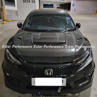 CAPOT DE CAPOT VARI VRS STYLE EN FIBRE DE VERRE FRP POUR HONDA CIVIC X 10ème GÉNÉRATION